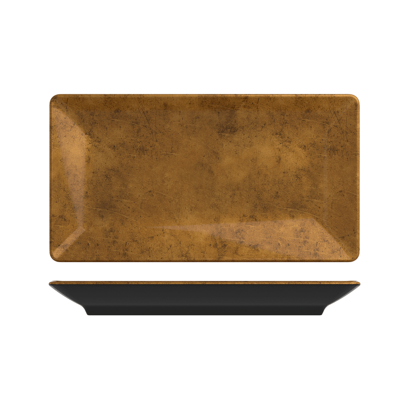 Copper/Black Utah Melamine Platter 32.5 x 17.5cm