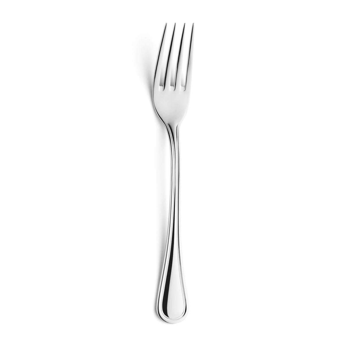 stainless steel dessert for on a white background