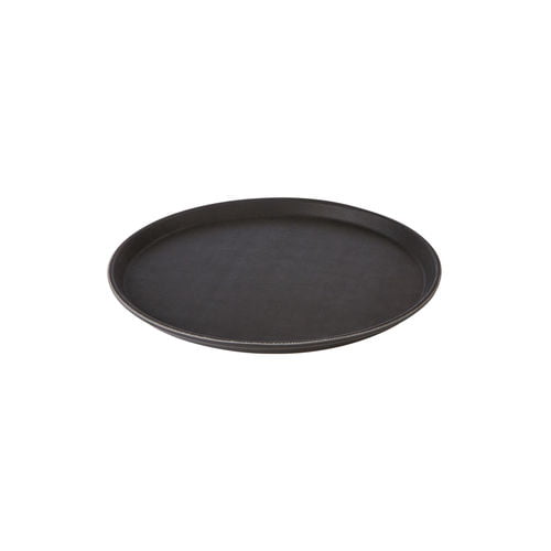 Black Round Non-Slip Tray 27.5cm/11" - Pack 1