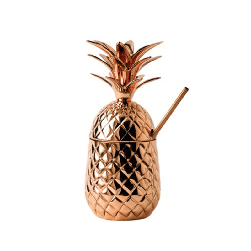 Solid Copper Pineapple with hollow stirrer
