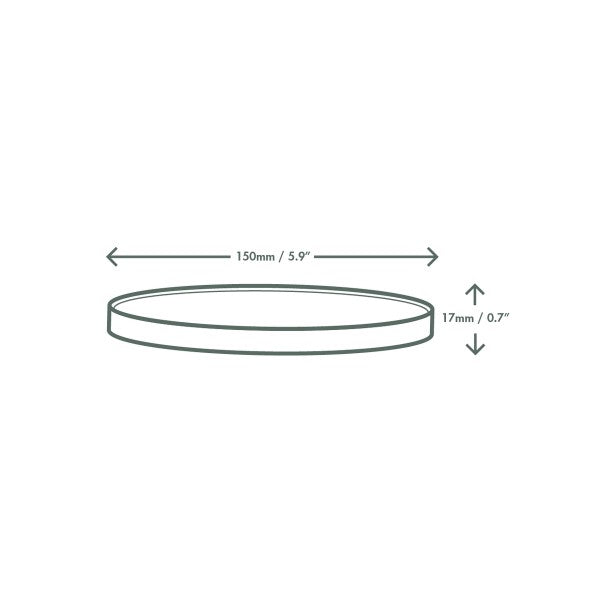Measurement chart of a circular object with dimensions labeled