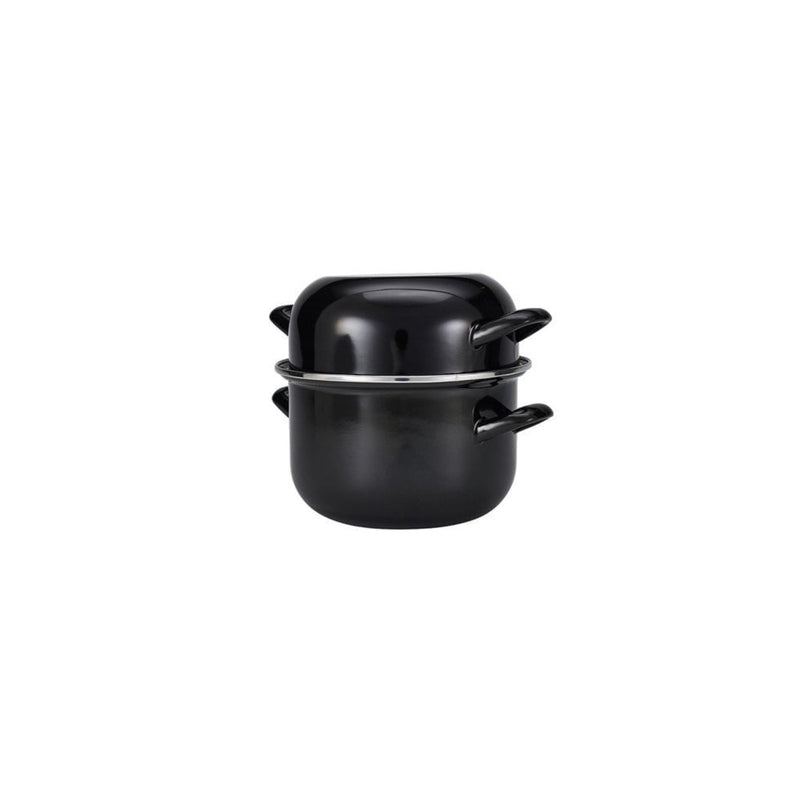 genware-black-enamel-mussel-pot-18cm-dia