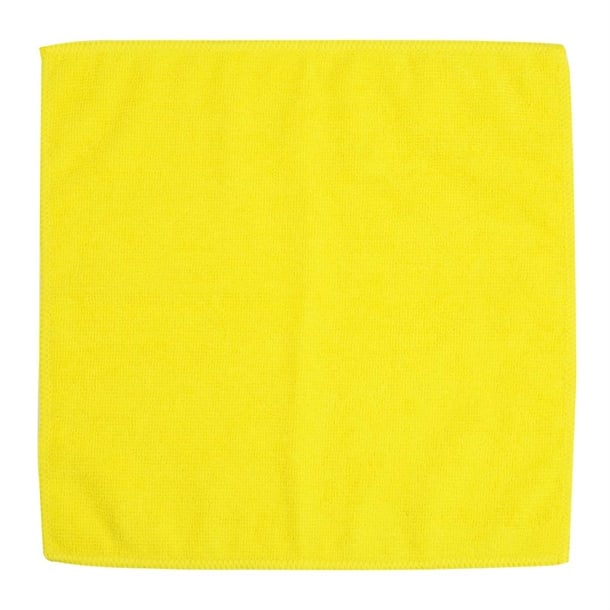 Yellow square cloth on a white background