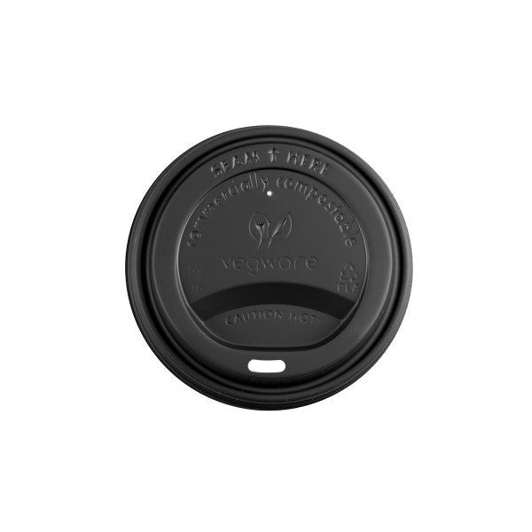 Vegware Cup Sip Lids CPLA 10-20oz Black 1000pk