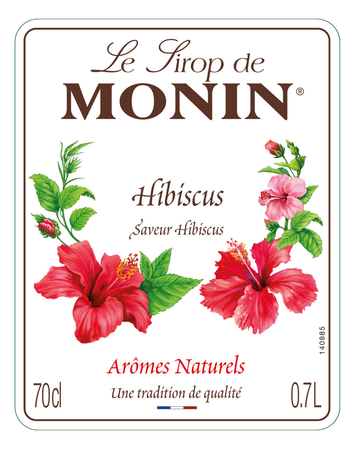 monin syrup bottle label