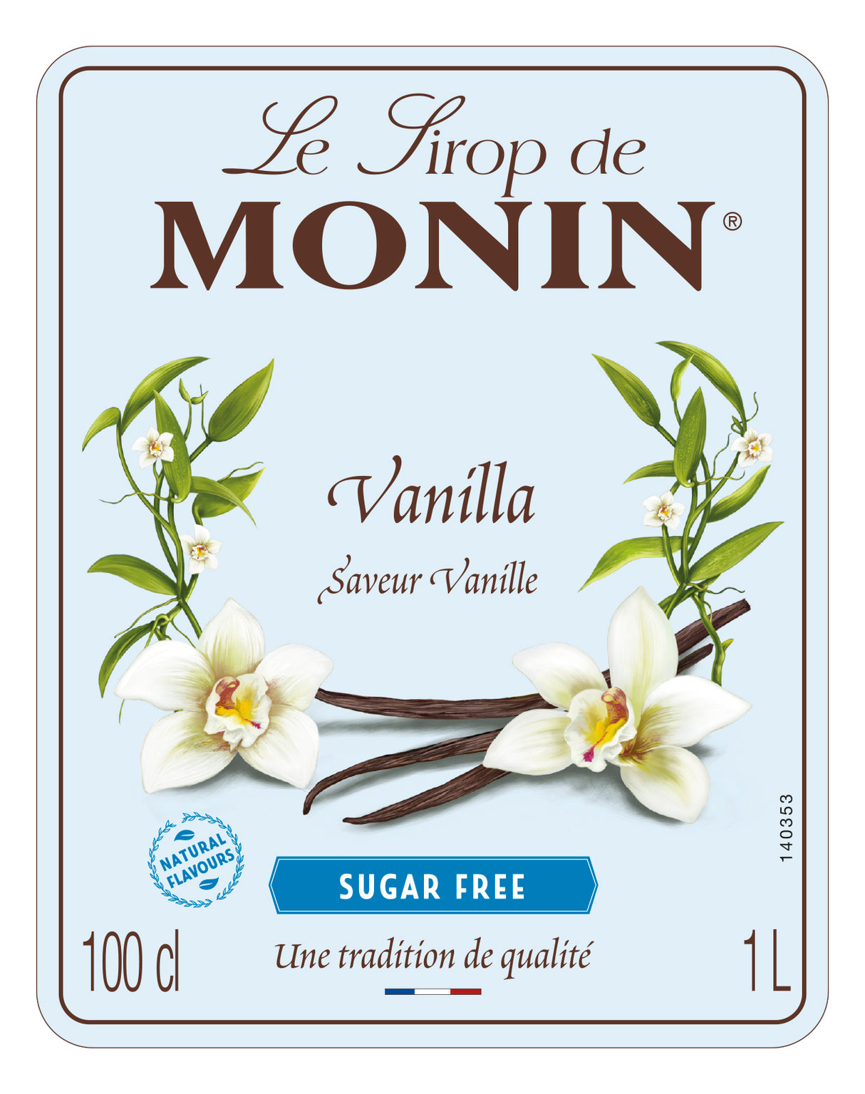 monin vanilla bottle label