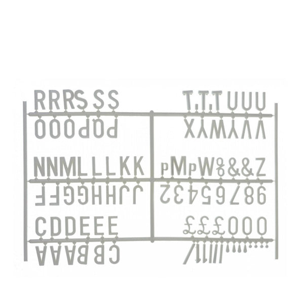 ¾ Letter Set PK6 White