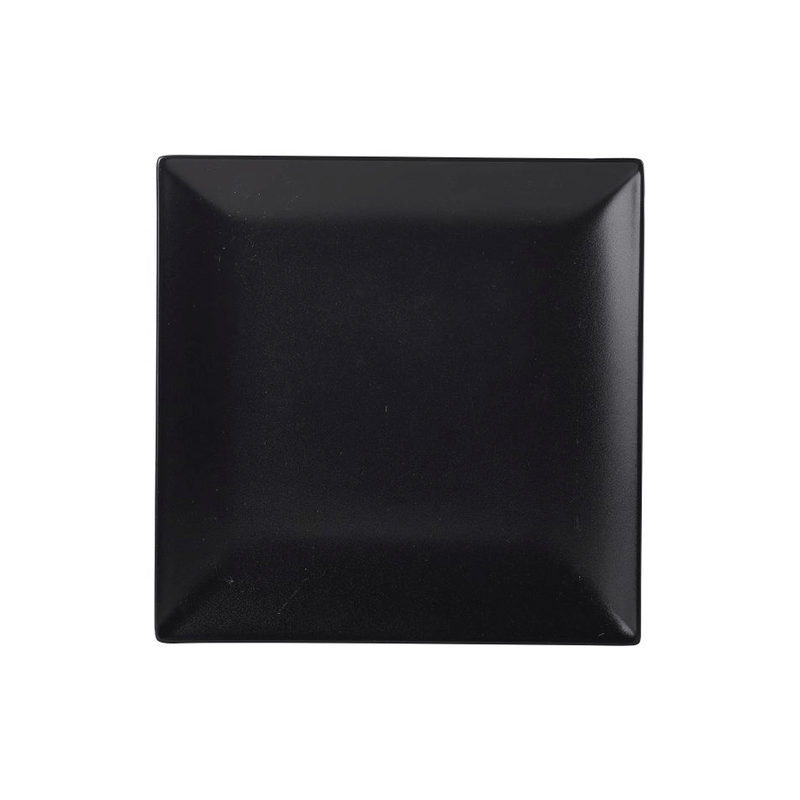 Luna Stoneware Black Square Plate 18cm/7