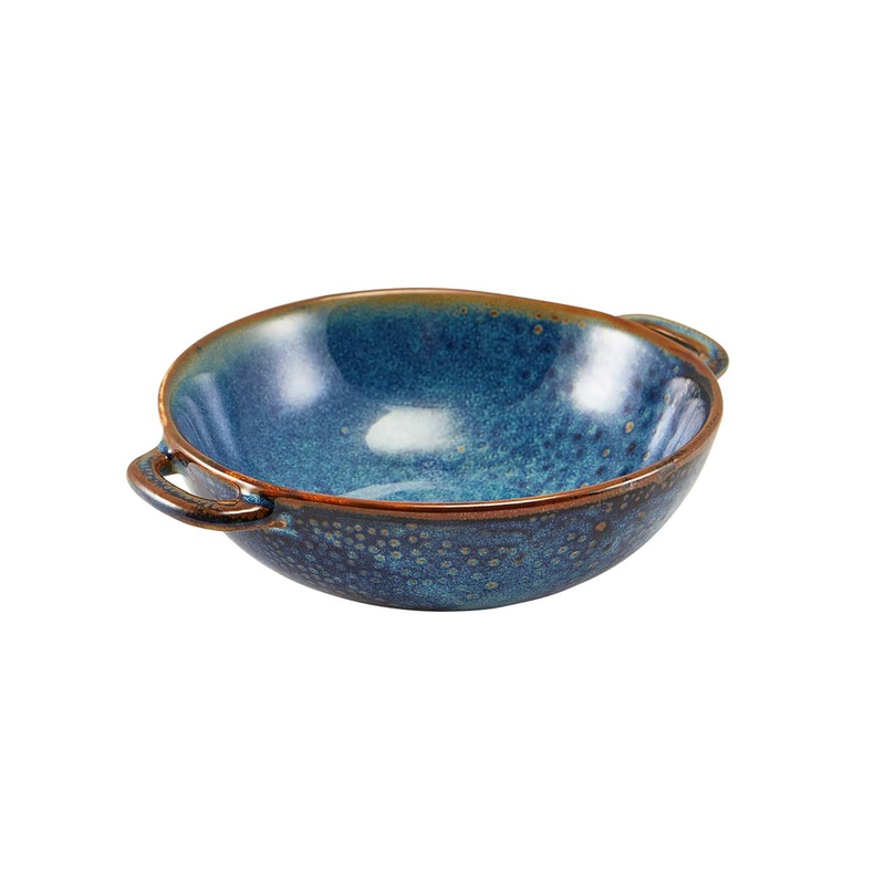 Terra Porcelain Aqua Blue Balti Dish 15cm