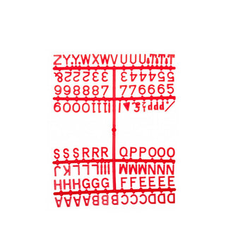 1/2 Inch Letter Set Red (Pack of 660 characters)