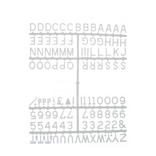 1/2 Inch Letter Set White (Pack of 660 characters)