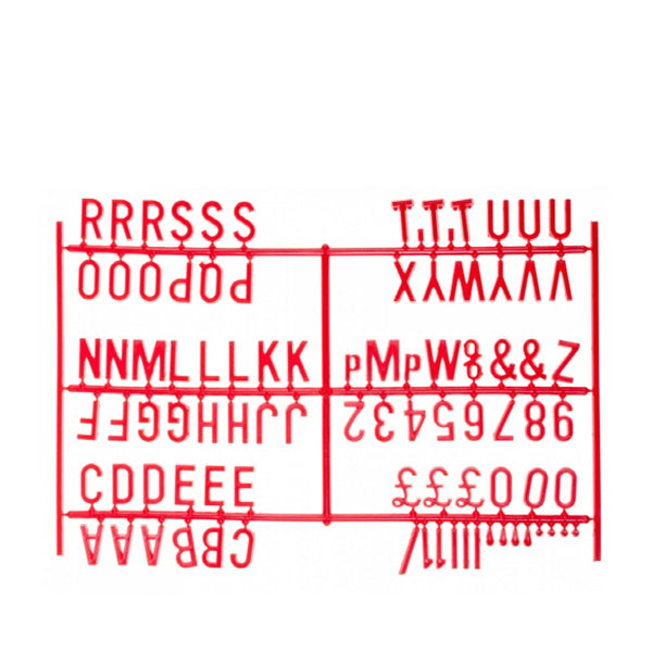 ¾ Letter Set PK6 Red