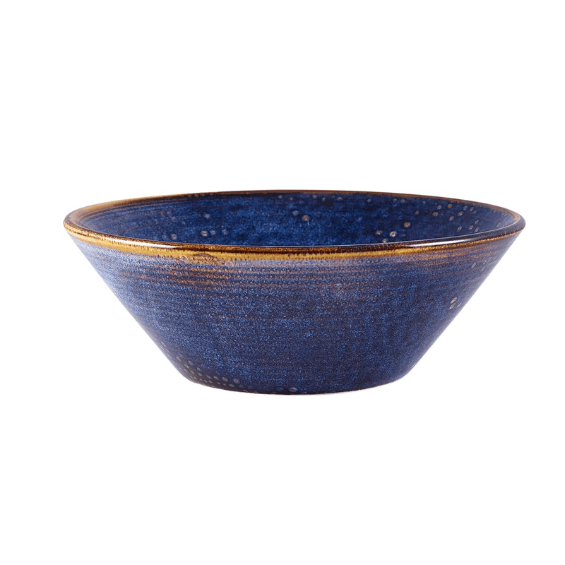 Terra Porcelain Aqua Blue Conical Bowl 19.5cm