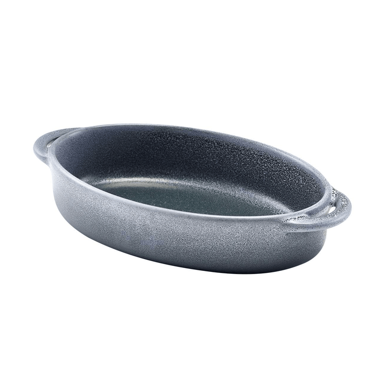 Forge Graphite Stoneware Oval Dish 17.5 x 11.5 x 4cm