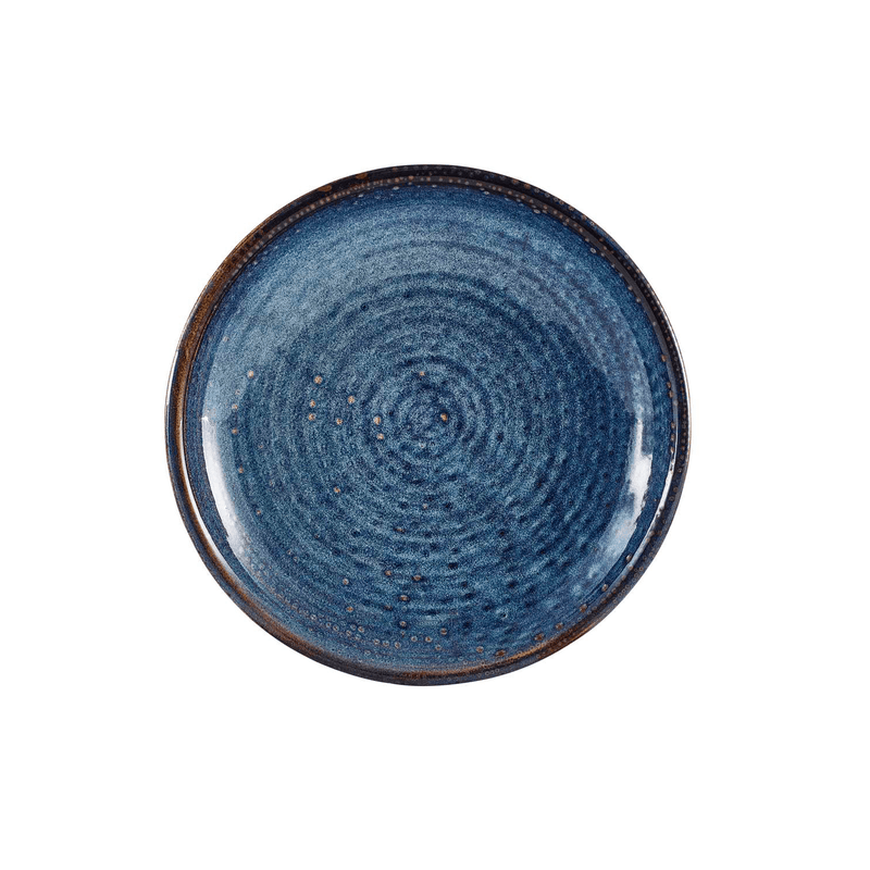 Terra Porcelain Aqua Blue Deep Coupe Plate 21cm