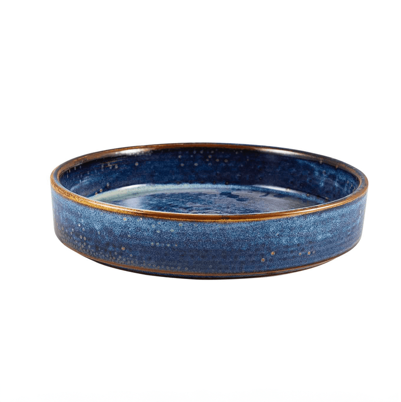 Terra Porcelain Aqua Blue Presentation Bowl 20.5cm