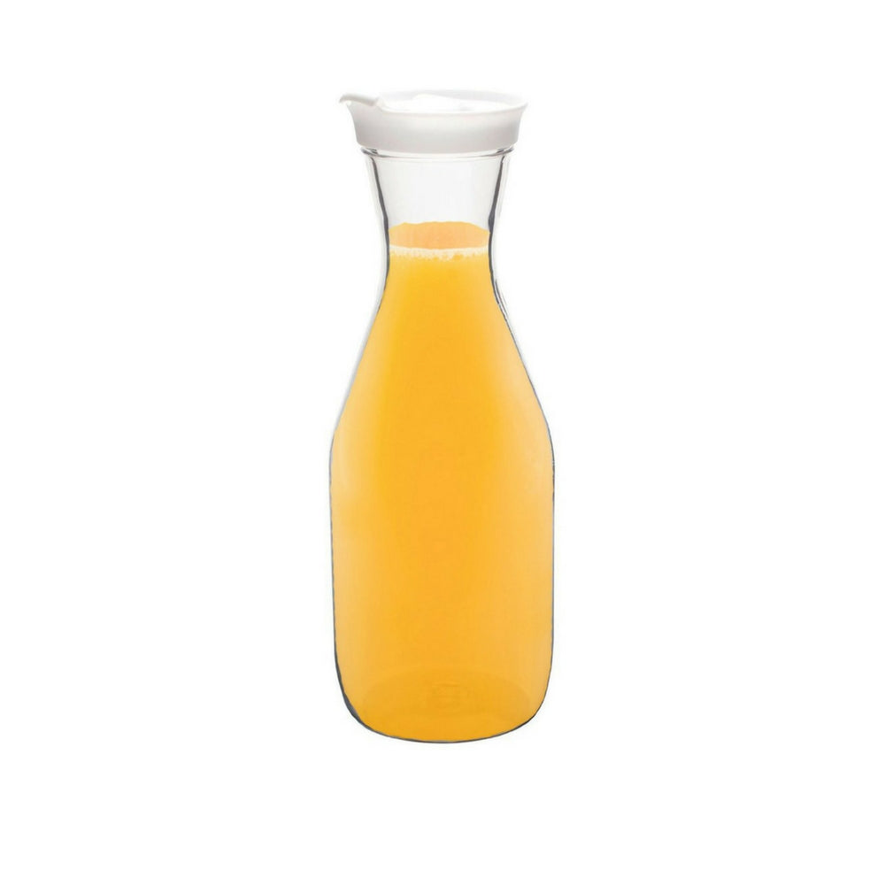 1L Plastic Carafe with Clip Lid - 48 Pack