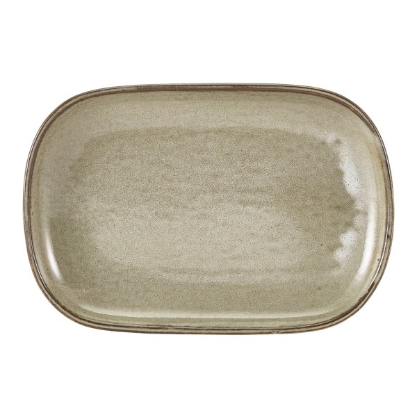 Terra Porcelain Grey Rectangular Plate 24 x 16.5cm 12pk