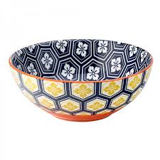 Cadiz Blue and Orange Bowl 6.3" 6 Pack