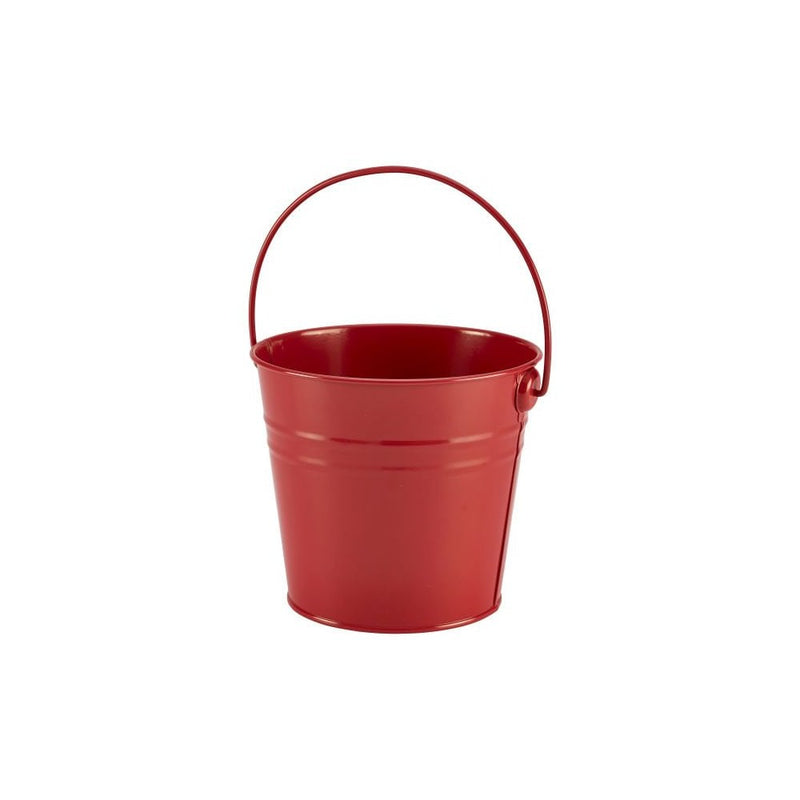 Stainless Steel Serving Bucket 16cm Dia Red - Pack 1
