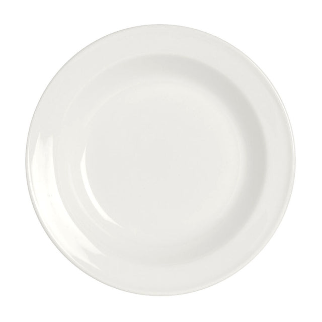 Simplicity White Rimmed Soup Plate 23cm 44cl (9" 15 1/2oz) - Pack 24