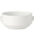 Simplicity White Lugged Stacking Soup Cup 28.5cl (10oz) - Pack 36
