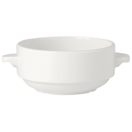 Simplicity White Lugged Stacking Soup Cup 28.5cl (10oz) - Pack 36