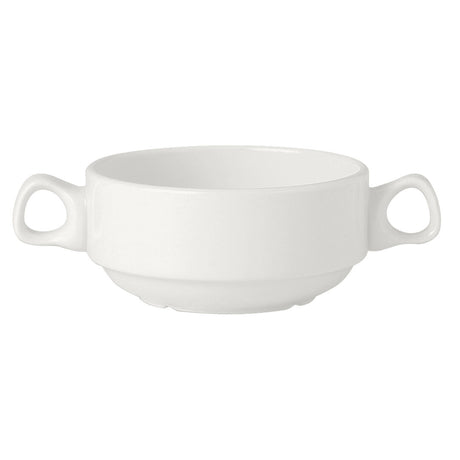 Simplicity White Handled Stacking Soup Cup 28.5cl (10oz) - Pack 36