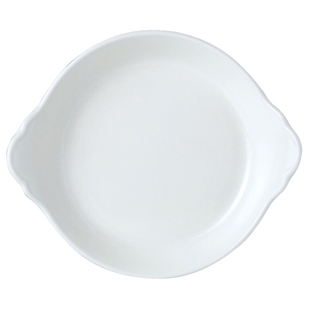Simplicity White Round Eared Dish 18.5cm (7 1/4") - Pack 12