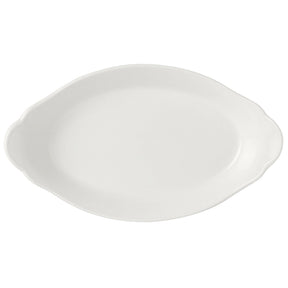 Simplicity White Oval No2 Eared Dish 24.5 x 13.5cm (9 5/8 x 5 3/8") - Pack 24