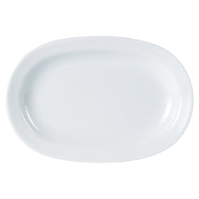 Rimmed Deep Oval Plate 25cm/10"