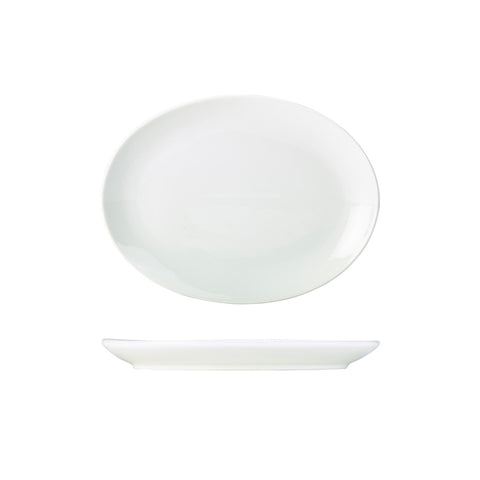 Genware Porcelain Oval Plate 25.4cm/ 10"