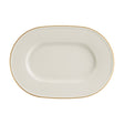 Line Gold Band Oval Plate 31cm