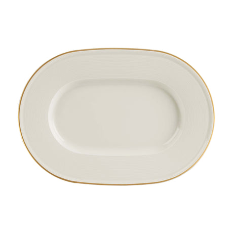 Line Gold Band Oval Plate 31cm