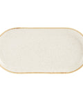 Oatmeal Narrow Oval Plate 30cm