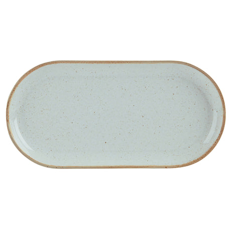 Stone Narrow Oval Plate 30cm