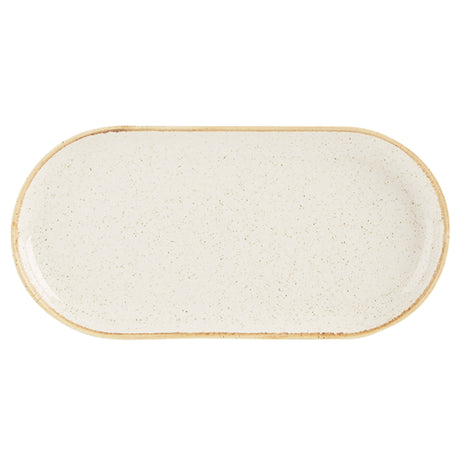 Oatmeal Narrow Oval Plate 32x20cm/12.5x8"
