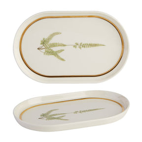Botanical Oval Plate 18cm - Pack 6