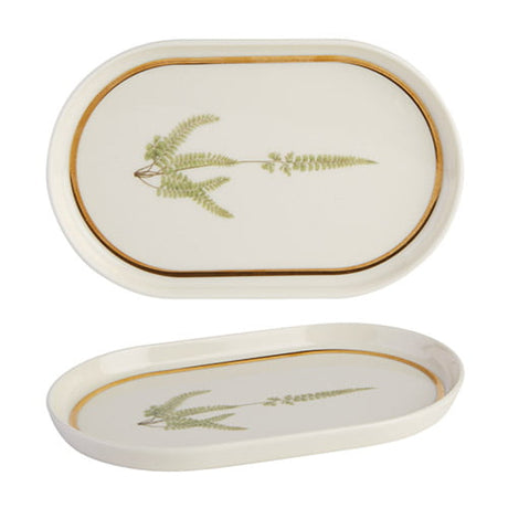 Botanical Oval Plate 18cm - Pack 6