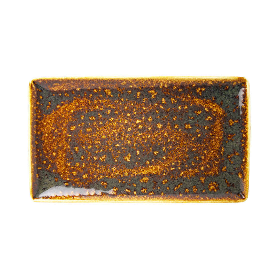Vesuvius Amber Rectangle Three 32 x 19cm (12 1/2 x 7 1/2") - Pack 6