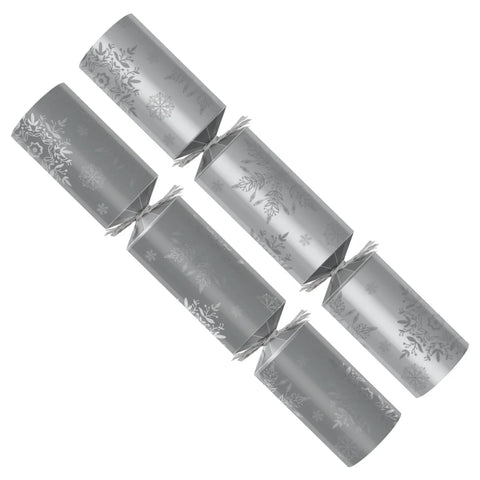 12" Silver Snowy Days Crackers 50Pk