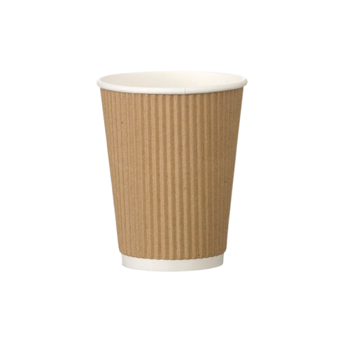 Kraft Ripple Cups 12oz - 500 Pack