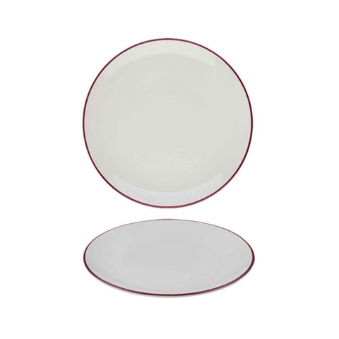 Modest Maroon Coupe Plate 25cm / 9.75"" - Pack 12