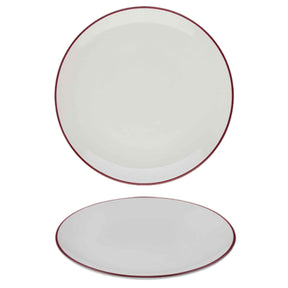 Modest Maroon Coupe Plate 28.5cm / 11.25" - Pack 12