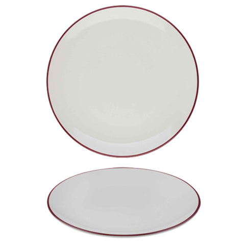 Modest Maroon Coupe Plate 28.5cm / 11.25" - Pack 12