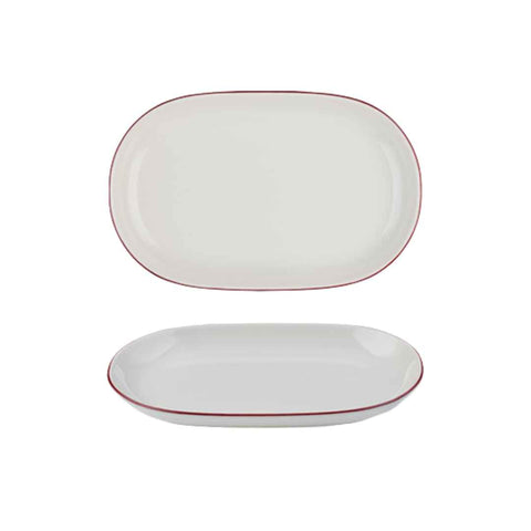 Modest Maroon Oval Platter 28 x 18cm / 11" x 7" - Pack 6