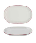 Modest Maroon Oval Platter 33 x 21cm / 13" x 8.25" - Pack 6