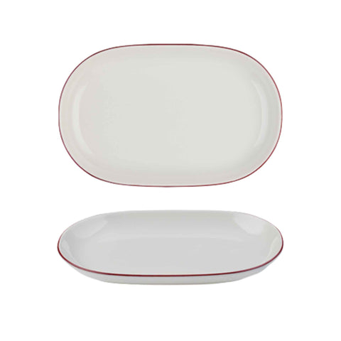 Modest Maroon Oval Platter 33 x 21cm / 13" x 8.25" - Pack 6