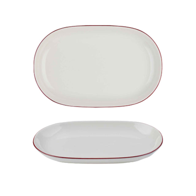 Modest Maroon Oval Platter 33 x 21cm / 13" x 8.25" - Pack 6