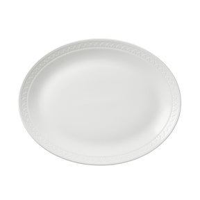 Bead Accent Oval Coupe Plate 34.25cm (13 1/2") - Pack 12